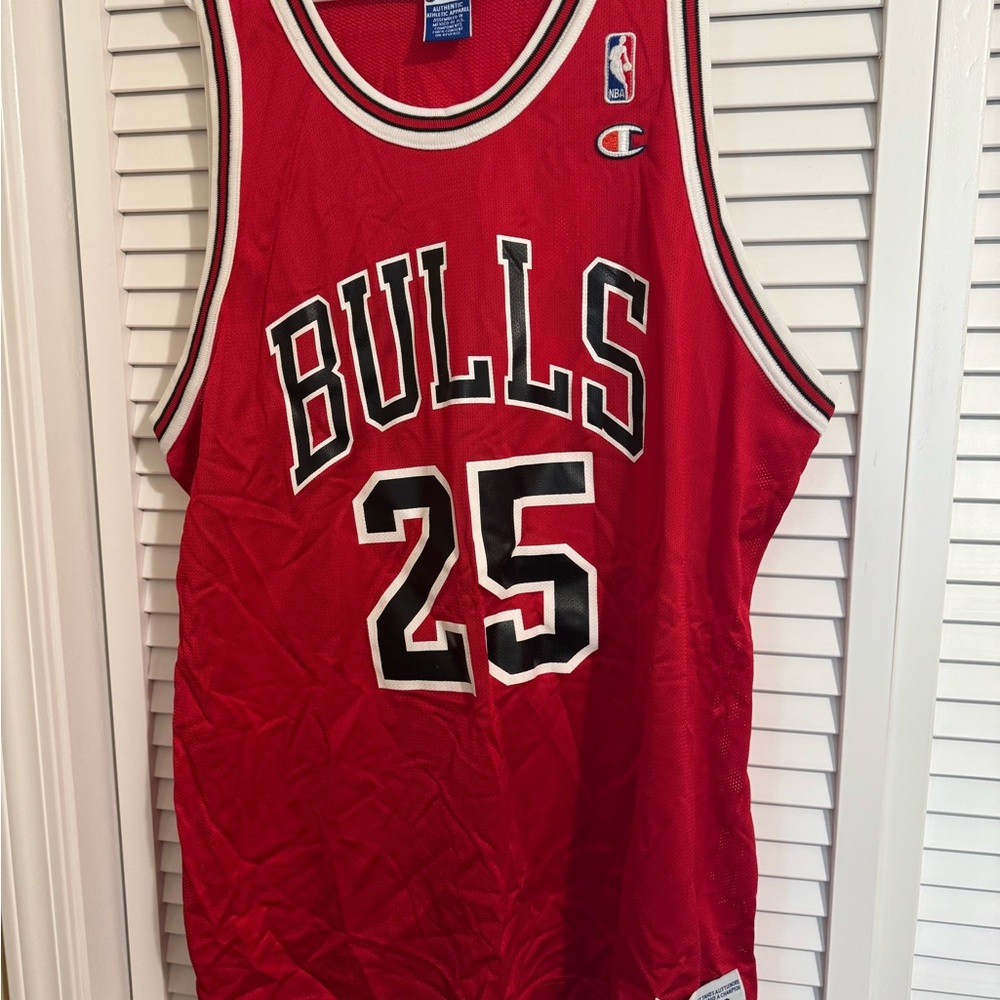 Vintage 90s Kerr Champion Chicago Bulls Red Jersey Size 48